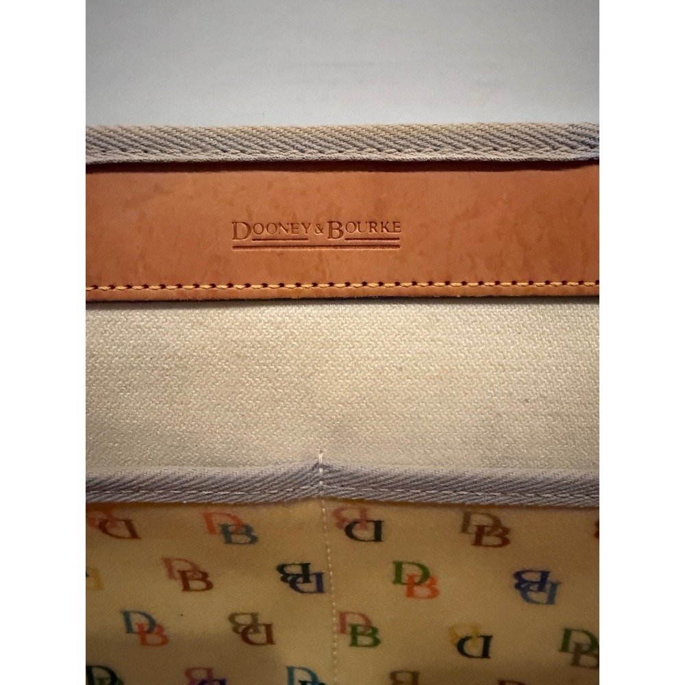 Dooney & Bourke Vintage Rainbow Monogram Canvas Leather Organizer Insert Clutch - Picture 2 of 6